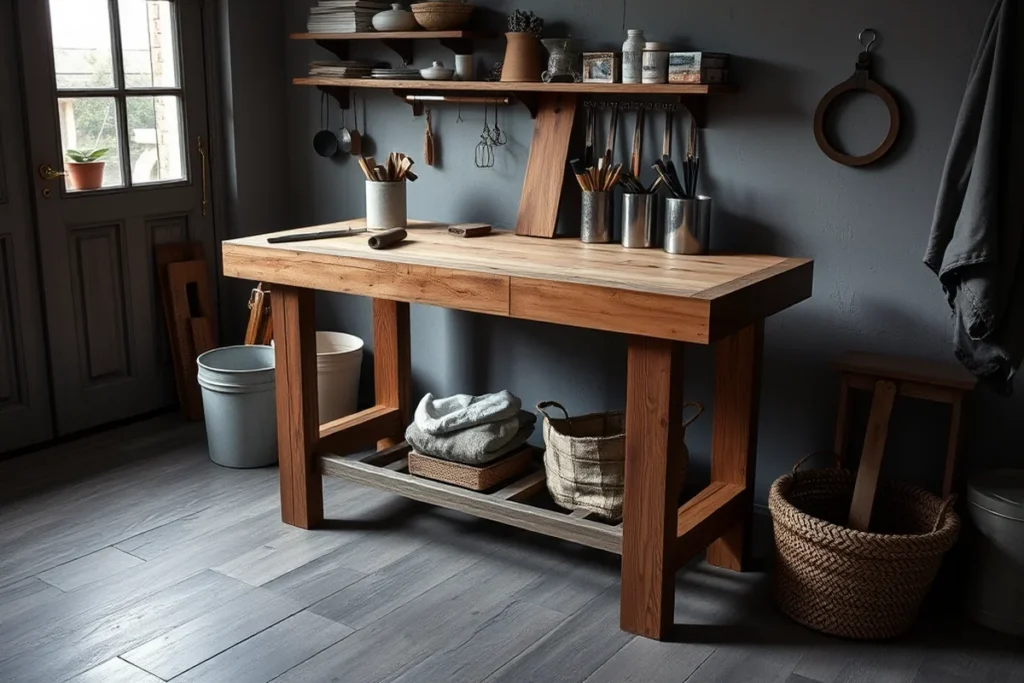 Diy Wooden Workbench At Home