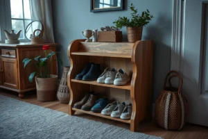 Wooden Shoe Rack